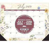 Botanical Garden Academic July 2025 - June 2026 22 X 17 Large Monthly Deskpad Calendar