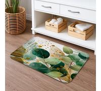 Botanical Greenery - Tappetino da bagno ad asciugatura rapida, con piante a foglia artistiche, assorbente, antiscivolo, in memory foam, lavabile, per bagno, WC, decorativo, 40 x 183 cm