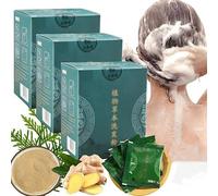 Botanical Herbal Hair Care Shampoo in polvere, shampoo a base di erbe in polvere, detergente biologico a base di erbe, leviga i capelli, pulizia delicata (3 scatole)