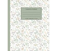 Botanical Leaves Composition Notebook: Soft Green Watercolor Leaf Cover | Cute Aesthetic Journal For School, College, Office, Work | 110 Pages | 7.5 x ... Ruled | Perfect For Students and Teachers