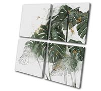 Botanical Painting Leaf Leaves Floral MULTI TELA parete arte foto stampa