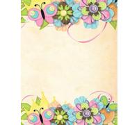 Botanical Whimsy: A Floral Butterfly Notebook with Vintage Charm: Elegant Lined Journal with 260 Pages, Margins & Bleed - Ideal for Writing, Journaling, and Everyday Inspiration