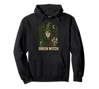 Botanical Witch Green Witch Vintage Herbal Magic da Donna Felpa con Cappuccio