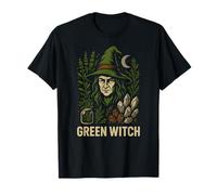 Botanical Witch Green Witch Vintage Herbal Magic da Donna Maglietta