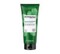 Botanicals Balsamo rafforzante e districante senza siliconi, solfati e parabeni, per capelli indeboliti, cosmetici naturali vegani, zenzero e coriandro, 1 x 200 ml