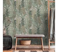 Felce Foglie Carta da Parati AS Creation 39347-4 Verde Botanico Trama Vinile