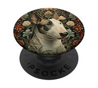 Botanico inglese Bull Terrier tigrato e bianco PopSockets PopGrip Adesivo