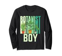 Botanico Ragazzo Piante Botanici Fiori Botanisti Botanista Maglia a Manica