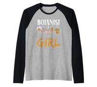 Botanista Ragazza Botanici Botanici Piante Fiori Botanista Maglia con Maniche Raglan