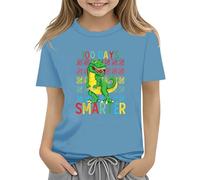 BOTCAM 100th Day of School Celebration for Girls and Boys Kids T Shirts Fun Colorful Numbers - Maglietta a maniche lunghe 1° ragazzo, Azzurro, 2-3 Anni