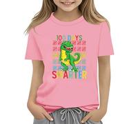 BOTCAM 100th Day of School Celebration for Girls and Boys Kids T Shirts Fun Colorful Numbers - Maglietta a maniche lunghe 1° ragazzo, Colore: rosa., 10-11Years