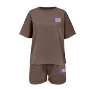 BOTCAM Abiti per bambini e ragazze per il Giorno dell'Indipendenza degli Stati Uniti, comodi e alla moda Vestiti caldi per bambini, marrone, 4-5 Jahre