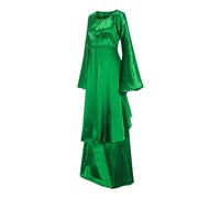 BOTCAM - Abito da donna medievale con maniche a tromba, stile retrò, costume da principessa vittoriano, Verde 1, XXL