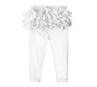 BOTCAM Autumn and Winter Europe and The States Girls Pants Solid Color Leggings Lace Pants Pantaloni corti da bambina, bianco, 5-6 Jahre