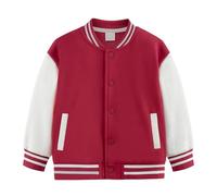 BOTCAM Boys And Girls Coat Spring And Autumn Winter New Children Plus Fleece Baseball Clothes Baby Cardigan Small Medium Thick Children's Top Felpa, Vino, 18-24 Monate