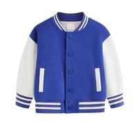BOTCAM Boys And Girls Coat Spring And Autumn Winter New Children Plus Fleece Baseball Clothes Baby Cardigan Small Medium Thick Children's Top Giacca trapuntata da ragazza, Blu, 3-4 Jahre