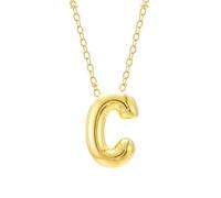 BOTCAM Bubble Letter Necklace Gold Initial Necklaces For Women Trendy Chunky Charm Pendant Necklaces Gold Jewelry Birthday For Women Teen Her Mom Grandma Wife Sister DIY Catene E (C, Taglia unica)