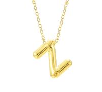 BOTCAM Bubble Letter Necklace Gold Initial Necklaces for Women Trendy Chunky Charm Pendant Necklaces Gold Jewelry Birthday for Women Teen Her Mom Grandma Wife Sister DIY Catene E (Z, unica)