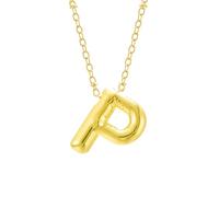 BOTCAM Bubble Letter Necklace Gold Initial Necklaces for Women Trendy Chunky Charm Pendant Necklaces Gold Jewelry Birthday for Women Teen Her Mom Grandma Wife Sister DIY Catene E (P, taglia unica)
