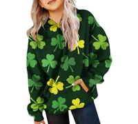 BOTCAM Children Kids Daily Printed Outfits Felpa casual a maniche lunghe con cappuccio, verde, 4-5 Jahre