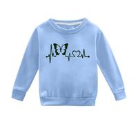 BOTCAM Christmas Christmas Christmas Tree Stampato Children's Felpa con cappuccio Border Children's Japanese Clothes Abbigliamento Ragazza Maglione, Blu, 9-10 Jahre