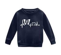 BOTCAM Christmas Christmas Christmas Tree Stampato Children's Felpa con cappuccio Border Children's Japanese Clothes Abbigliamento Ragazza Maglione, Blu marino, 12-18 Monate