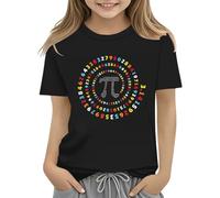 BOTCAM Colorful Number Day Math Kids T Shirt Number Day 2025 School Math Day Top Number Day T Shirts Math Lovers Girls Paillettes T Shirt, Nero , 10-11Years