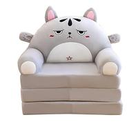 BOTCAM Divano pieghevole in peluche per bambini, 2 in 1, divano pieghevole per bambini, carino e pigro, pieghevole, per soggiorno, camera da letto, senza cuscino di riempimento (AC, taglia unica)