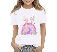 BOTCAM Easter Shirts for Toddler Boy - Maglietta a maniche corte Tractor Bunny per bambini, in cotone, 2 13 anni, a maniche lunghe, bianco, 8-9 Jahre