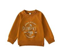 BOTCAM Felpa con cappuccio per bambina, tinta unita, con lettere, girocollo, maniche lunghe, da 1 a 5 regali personalizzati per bambini da 1 a 5 anni, marrone, 2-3 Jahre