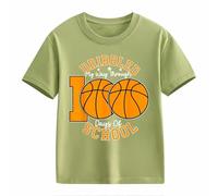 BOTCAM Girls and Boys Casual Short Sleeved T Shirt 100 Days of School Opening 100 Days Anniversary Personality Loose Short Sleeved Shirt da ragazza a maniche corte, Ag., 4-5 Jahre