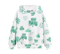 BOTCAM Girls and Boys Felpa con cappuccio Spring and Autumn St Day Personized 3D Printing Retro Casual Felpe con tasche per bambini con cappuccio Anime Pullover ragazza, Verde menta, 7-9 Jahre