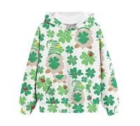 BOTCAM Girls and Boys Felpa con cappuccio Spring and Autumn St Day Personized 3D Printing Retro Casual Felpe con tasche per bambini con cappuccio Anime Pullover ragazza, Colore: rosso, 5-6 Jahre