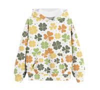 BOTCAM Girls and Boys Felpa con cappuccio Spring and Autumn St. Personized 3D Printing Retro Casual Felpa con cappuccio con tasche per bambini, colore giallo senape, beige., 3-4 Jahre