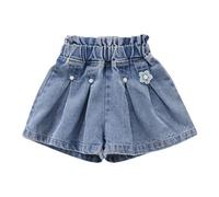 BOTCAM Jeans sottili estivi in denim per, pantaloncini alla moda corti pantaloni neri ragazze, a, 5-6 Jahre