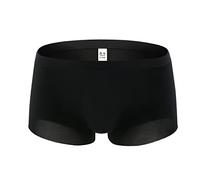 BOTCAM Mutande da uomo, casual, senza lasciare traccia, tinta unita, per uomo, ultra sottili, comodi boxer, Nero , S