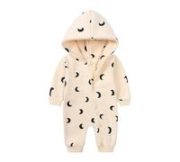 BOTCAM Newborn Baby Girl Romper a maniche lunghe con cappuccio esterno, b, 9-12 Monate