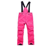BOTCAM Pantaloni da neve per | Salopette invernali da sci con cargo, tuta da neve isolante convertibile per ragazze e tuta da neve, taglia, Colore: rosa., 4-5 Jahre