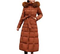 BOTCAM Piumino da donna invernale da donna, in cotone, con calda imbottitura, tinta unita, a maniche lunghe, chiusura lampo, giacca con cappuccio, slim invernale, con tasca M-3XL, B15, L
