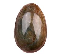 BOTCAM Polished Stone Egg For Easter Day/Pocket/Worry Enegry Display Sphere Figurine Fengshui Green Ripiani Ufficio Legno (AB, Taglia unica)