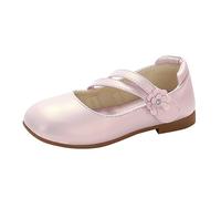 BOTCAM Scarpe da principessa per bambini e bambine, Mary Jane, scarpe basse da sera, ballerine, feste, principesse, scarpe da sposa, suola morbida, antiscivolo, per bambini, cosplay, Colore: rosa., 27