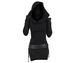 BOTCAM Signore Pulloverkleid Con Cappuccio Vestito Autunnale Sexy Pullover Vestito Con Cappuccio Hoodie Color Block Slim Casual Manica Lunga Minivestito Vestito Aderente In Maglia Autunno Inverno