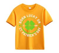 BOTCAM Spring and Autumn New Fashionable Cute Print Comfortable Version of The Girls Printed T Shirt Baby Girl Shirt 68, Colore: arancione., 10-11Years
