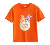 BOTCAM Spring and Autumn New Fashionable Cute Print Comfortable Version of The Girls Printed T Shirt Damen Langes Shirt, Colore: arancione., 3-4 Jahre