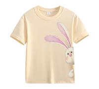 BOTCAM Spring and Autumn New Fashionable Cute Print Comfortable Version of The Girls Stamped T Shirt Glitter Shirt Donna, beige., 2-3 Jahre
