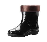 BOTCAM Stivali di gomma da uomo in cotone Rainboots Rubber Boots For Garden Man Rain Footwear Rain Shoes Wildling Scarpe da uomo, Nero , 41 EU