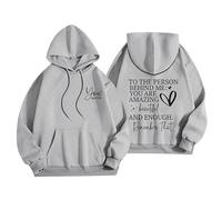 BOTCAM to The Person Behind The Pattern Border Children's Felpa con cappuccio Everything Autumn and Winter Leisure Loose Pullover Teens Girls, grigio., 2-3 Jahre