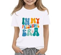 BOTCAM Toddler Boy Girl Summer Clothes First Day of School Shirt In My Pre School Shirt Toddler Kindergarten Shirts Baby T Shirt Girls 68, bianco, 2-3 Jahre