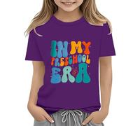 BOTCAM Toddler Boy Girl Summer Clothes First Day of School Shirt In My Pre School Shirt Toddler Kindergarten Shirts Baby T Shirt Girls 68, Lilla, 2-3 Jahre