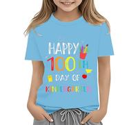 BOTCAM Toddler Boy Girl Summer Clothes First Day of School Shirt In My Pre School Shirt Toddler Kindergarten Shirts T Shirt Mai Girl, Azzurro, 8-9 Jahre
